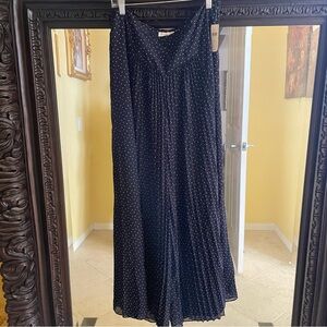 NWT Anthropologie Polka Dot Pleated Palazzo Pants